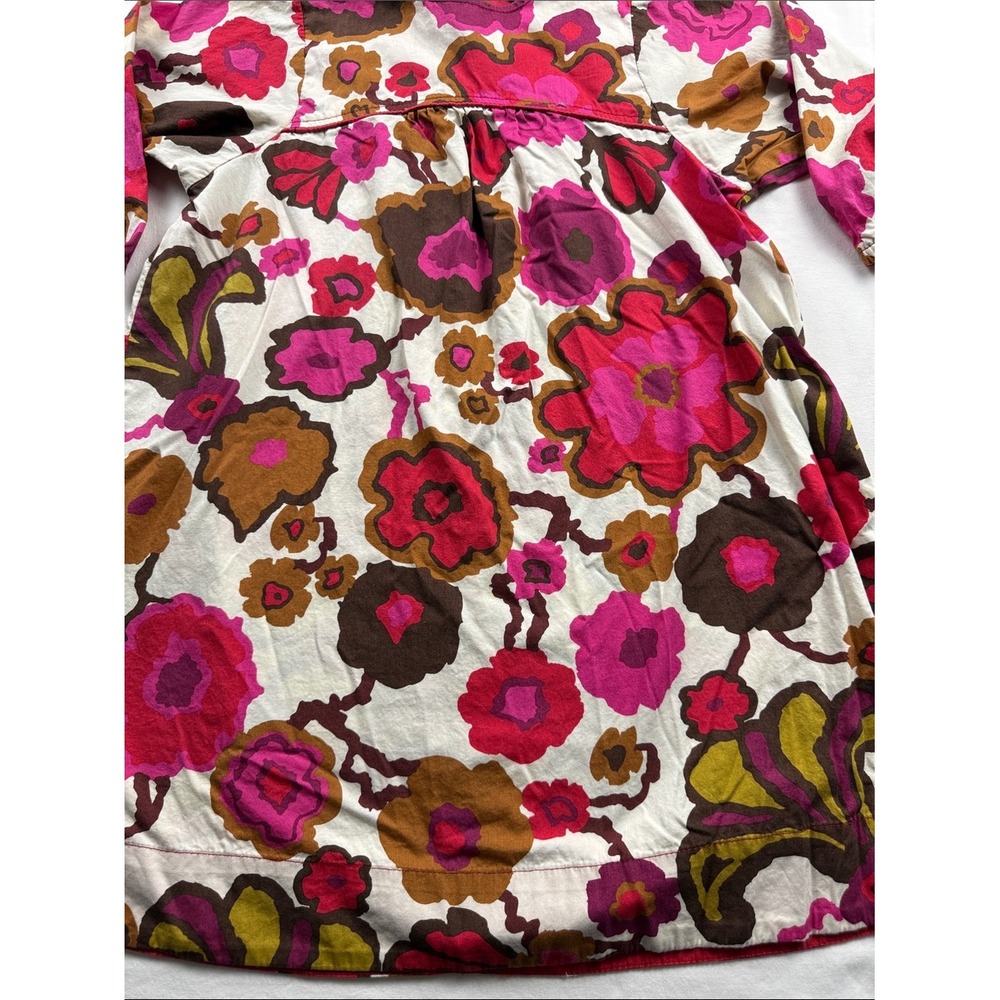 Pink Chicken Floral Dress Kids 8Y Multicolor Retro A-Line Boho Cotton - Picture 4 of 14